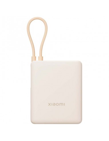 Xiaomi Tan GL Powerbank 10000 mAh - 33W - Cabo Integrado - Carga Rápida - Beige