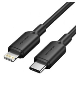 Vention Cabo USB 2.0 Tipo C a Lightning - Conector Niquelado - Potencia 27W - Corrente Maxima 3A - 1M  Negro