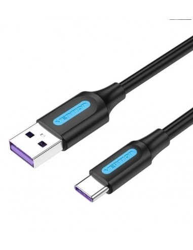 Vention Cabo USB 2.0 Macho a USB-C Macho - 5A - 100W - 480Mbps - 0.25m - Negro