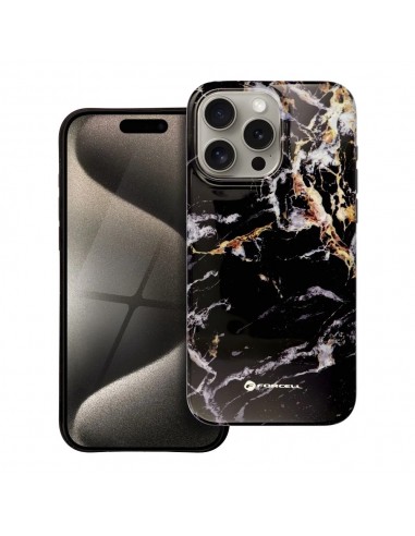 CAPA IPHONE 15 PRO MAX BLACK MARBLE F-PROTECT FORCELL