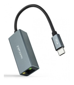 Nanocable Adaptador de Rede USB-C a Ethernet Gigabit 10/100/1000 Mbps