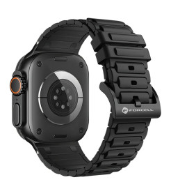 CORREIA PARA APPLE WATCH EM SILICONE 42 / 44 / 45 /49 MM PRETO