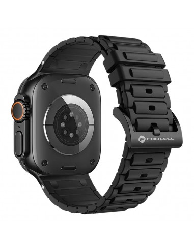 CORREIA PARA APPLE WATCH EM SILICONE 42 / 44 / 45 /49 MM PRETO