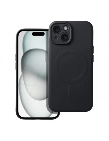 CAPA SILICONE MAG IPHONE 15 PRETO
