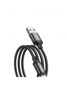CABO USB A PARA LIGHTNING 2,4A 1M PRETO