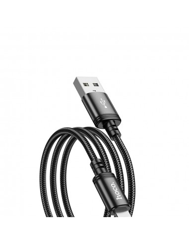 CABO USB A PARA LIGHTNING 2,4A 1M PRETO