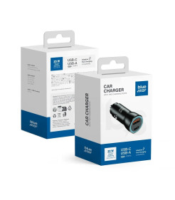 CARREGADOR DE ISQUEIRO QC 25W USB-C USB-A BLUE STAR