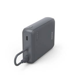 Hama Travel Bateria Externa Powerbank 10000mAh - USB-C - Carga Rapida - 2 Saídas - Cinzento