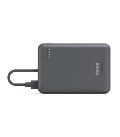 Hama Travel Bateria Externa Powerbank 10000mAh - USB-C - Carga Rapida - 2 Saídas - Cinzento