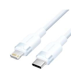 Vention Cabo USB-C/Lightning Aluminio e Algodão Trançado 1M - 480Mbps 3A 27W Max - Azul