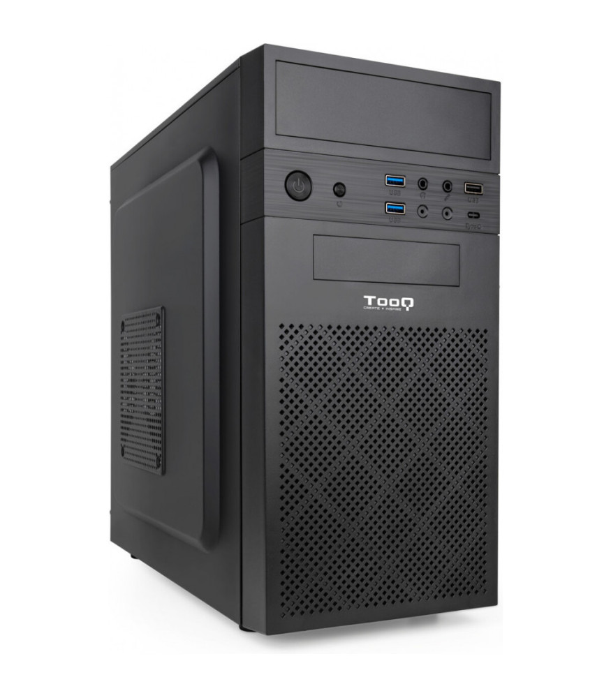 Tooq Caixa Micro-ATX/Mini-ITX - 3.5", 2.5" - USB3.0, 2.0, Audio HD - Ventilador 80mm Incluido - Preto