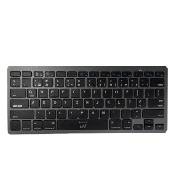 Ewent Teclado de Viajem- Bluetooth 3.0 PT - 2x AAA (Incluida) - 18 Teclas Multimedia - Negro/Cinza