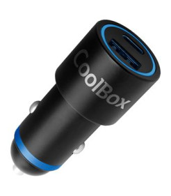 Coolbox Carregador Isqueiro - 48W - QC3.0 e PD1.2 - USB-A e USB-C - Preto