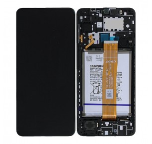 ECRÃ PARA SAMSUNG A12 PRETO SERVICE PACK