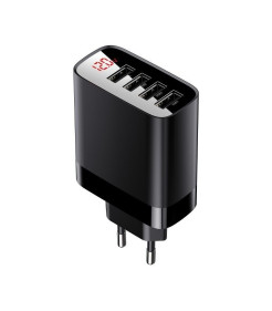 carregador baseus 4x usb 30w preto