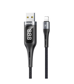 CABO LIGHTNING DIGITAL CONTRA SOBRECARGAS COM MOSTRADOR DE MINUTOS PROGRAMAVEL 1-2M PRETO